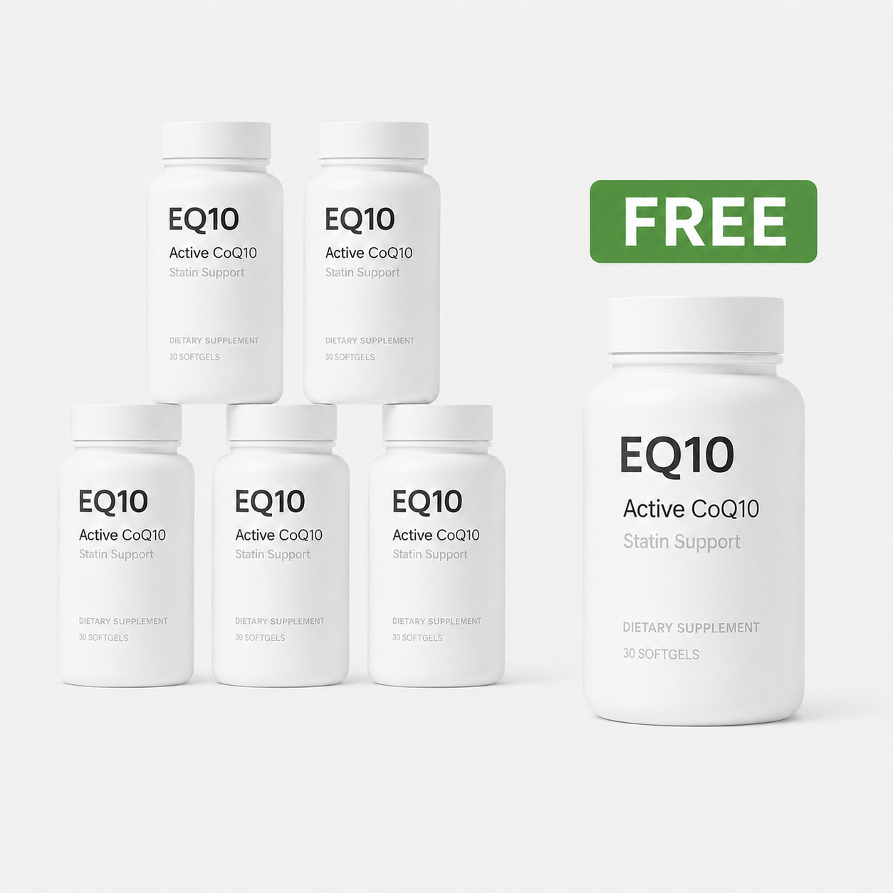6x CoQ10 - EQ10™ - $10 per bottle