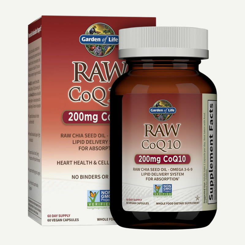 Garden of Life Raw CoQ10 200 mg bottle