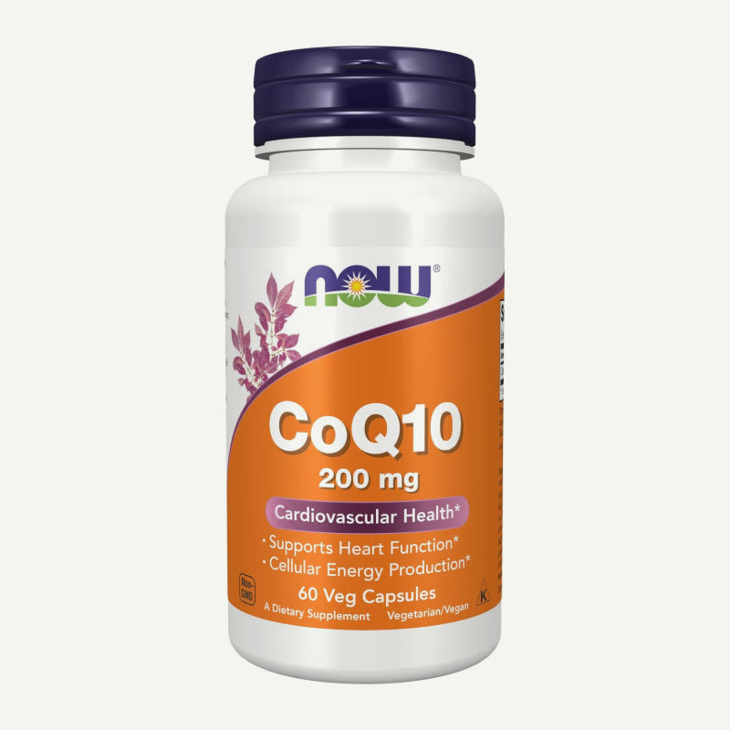 NOW CoQ10 200 mg veg capsules bottle