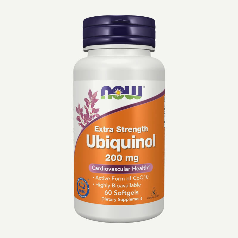 NOW Extra Strength Ubiquinol 200 mg bottle